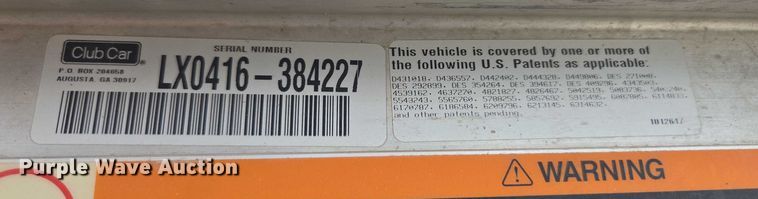 image for item DF8597 2004 Club Car Lynx golf cart