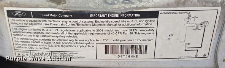 image for item DR3875 2001 Ford E350 Super Duty box truck