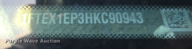 image for item DR3881 2017 Ford F150 XL SuperCab pickup truck