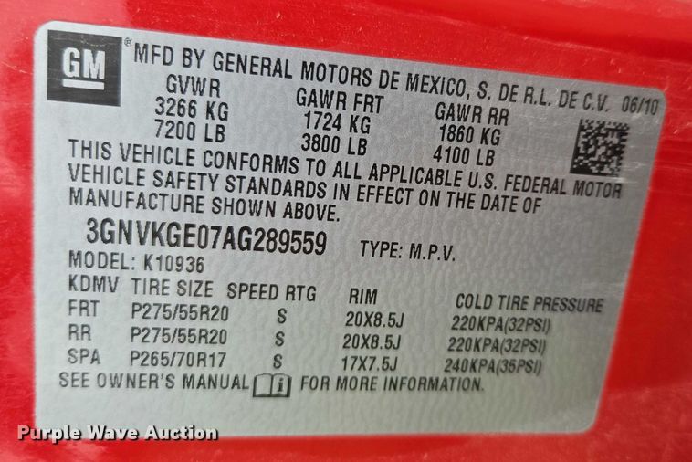 image for item DR3883 2010 Chevrolet Avalanche LTZ  Crew Cab pickup truck