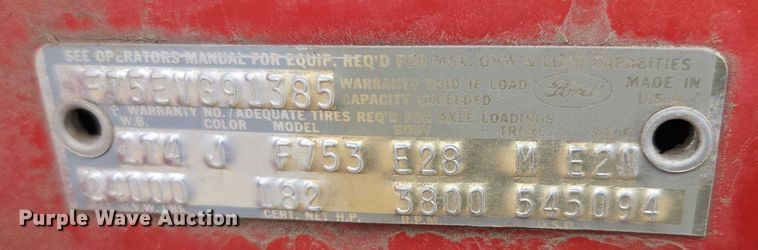 image for item DR3885 1970 Ford F750 dump truck