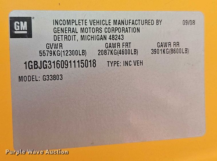 image for item DR3914 2009 Chevrolet Express school bus