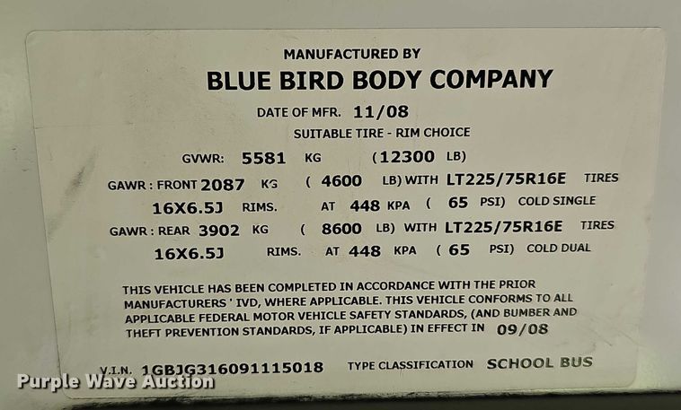 image for item DR3914 2009 Chevrolet Express school bus