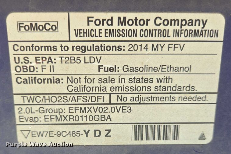 image for item DT4950 2014 Ford Focus 