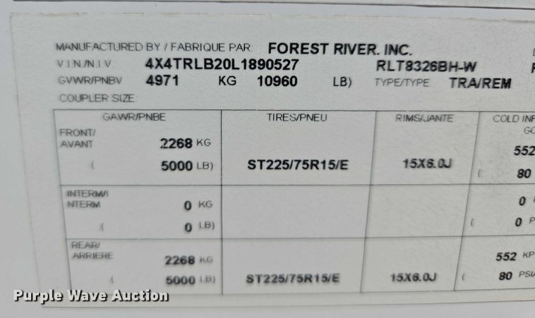 image for item DT7241 2020 Forest River Rockwood camper