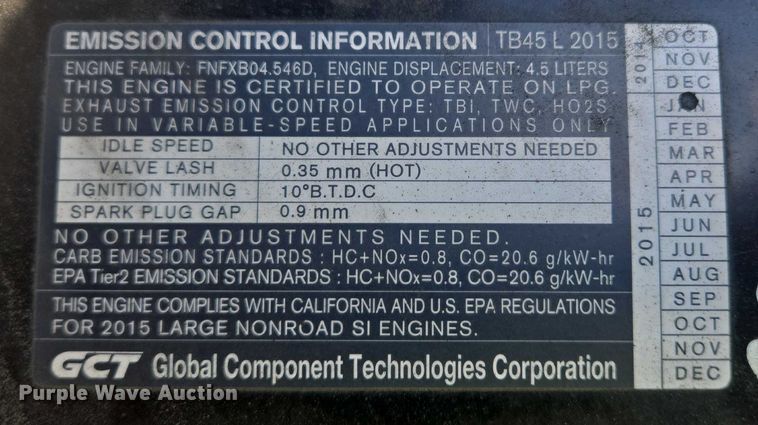 image for item DT7246 2015 Nissan PF80YLP forklift
