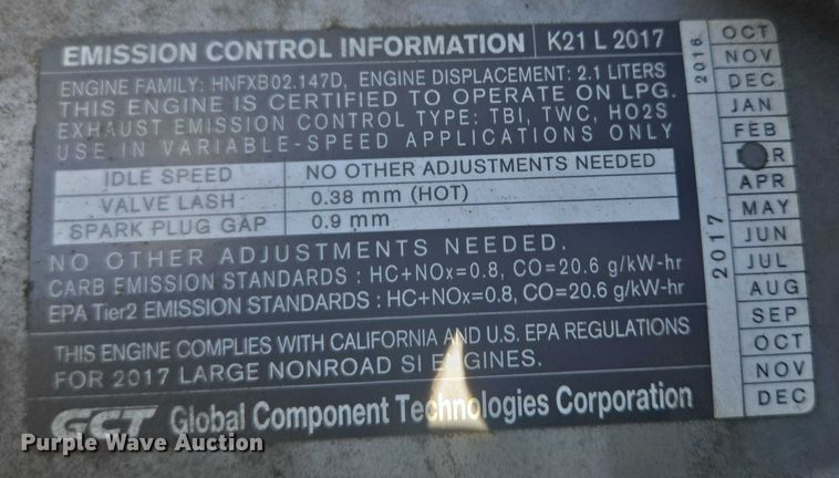 image for item DT7247 2017 UniCarriers PF50 forklift