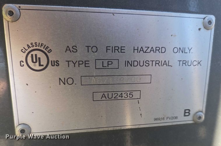 image for item DT7248 2016 UniCarriers PF90YLP forklift