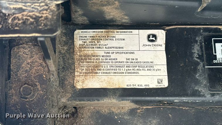 image for item DW5139 2022 John Deere XUV835R utility vehicle