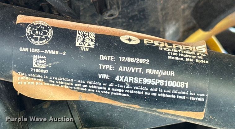 image for item DW5140 2023 Polaris Ranger 1000 XP utility vehicle