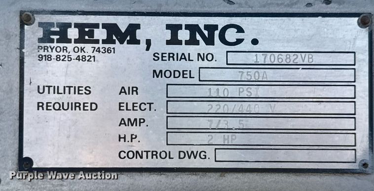 image for item DX5631 Hem 750A metal band saw