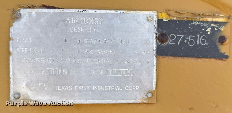 image for item DX5632 Texas First Industrial JQHSB-50X12 hoist