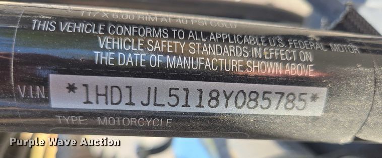 image for item DY0970 2008 Harley-Davidson Softail Custom motorcycle