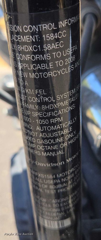 image for item DY0970 2008 Harley-Davidson Softail Custom motorcycle