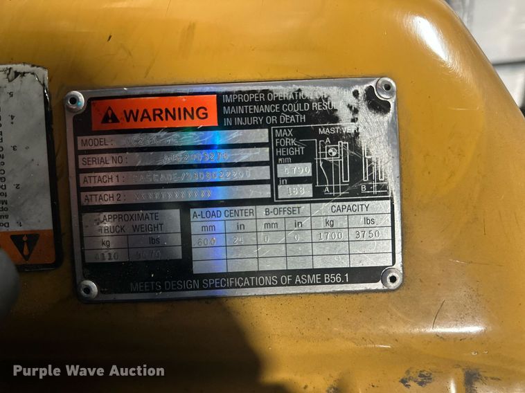 image for item EB2777 Caterpillar GC25K forklift