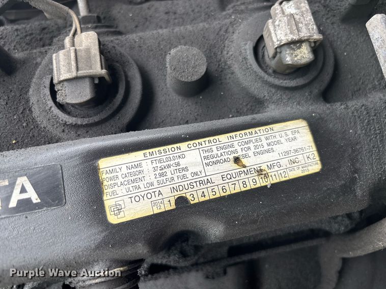 image for item EC3746 2015 Toyota 8FD40U forklift