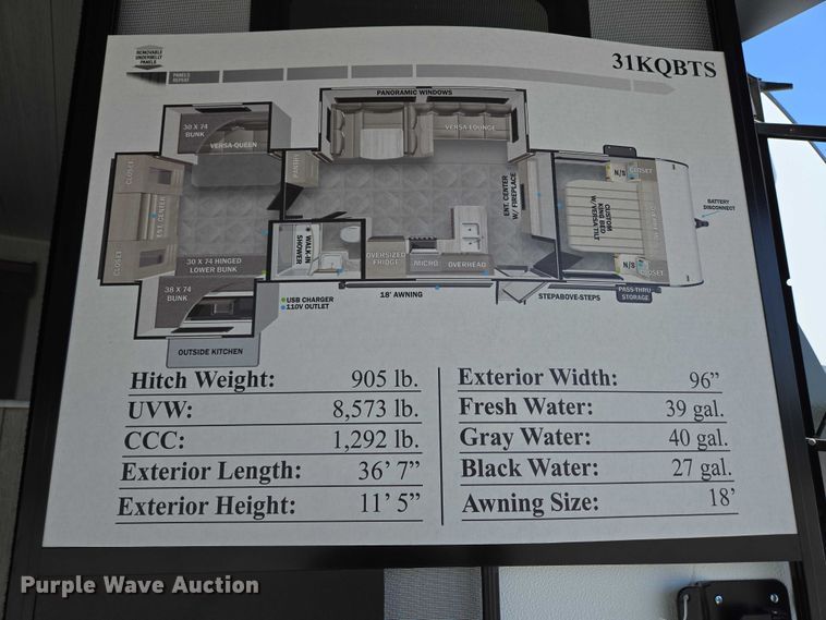 image for item EC4301 2024 Forest River Wildwood camper