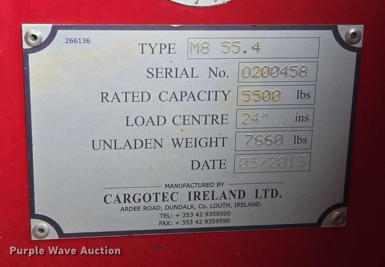 image for item EC4309 2015 Moffett M8 55.4 forklift