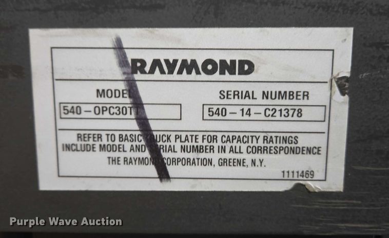 image for item EC4330 2014 Raymond 5400 order picker