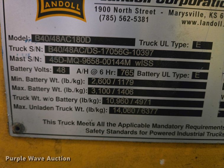 image for item EC4331 2017 Bendi B40AC forklift