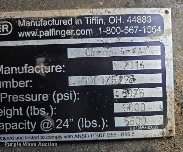 image for item EC4332 2014 Palfinger CR554WTMFL forklift