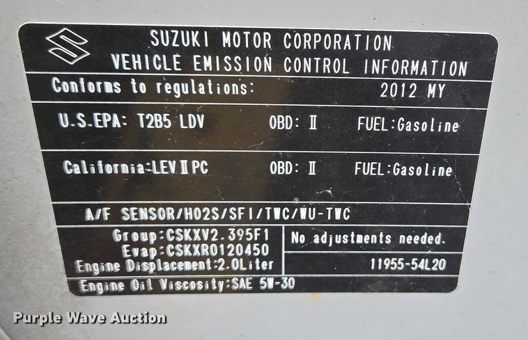 image for item ED2086 2012 Suzuki SX4 