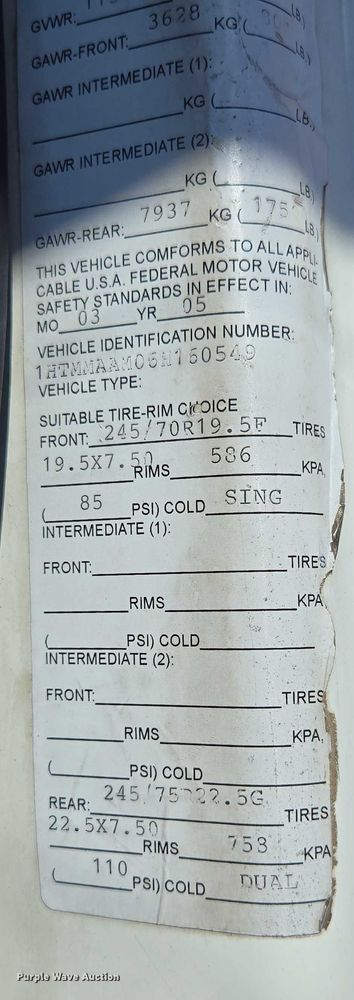 image for item ED2132 2006 International 4300 utility / service truck