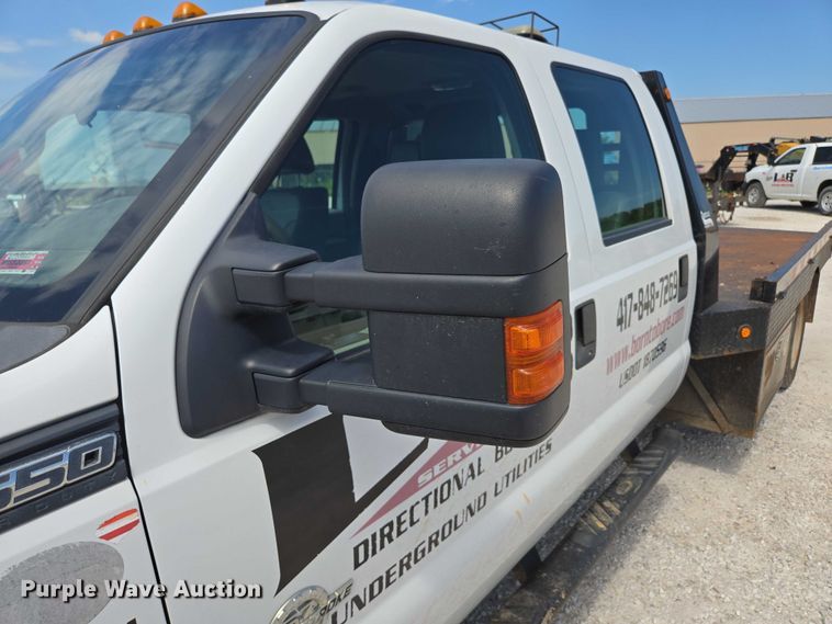 image for item ED2137 2013 Ford F550 Super Duty Crew Cab flatbed truck