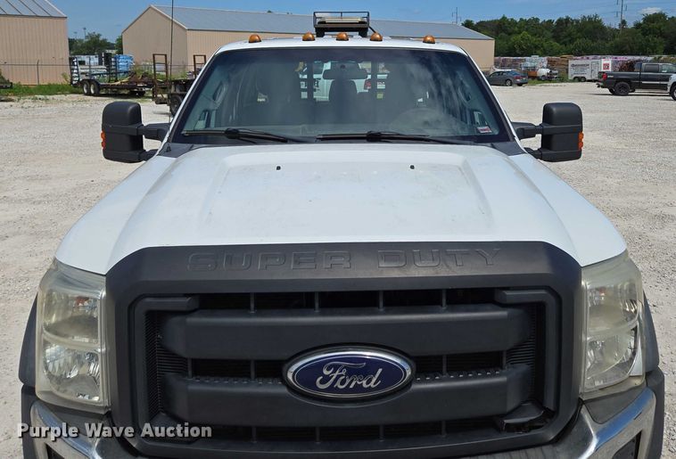 image for item ED2137 2013 Ford F550 Super Duty Crew Cab flatbed truck