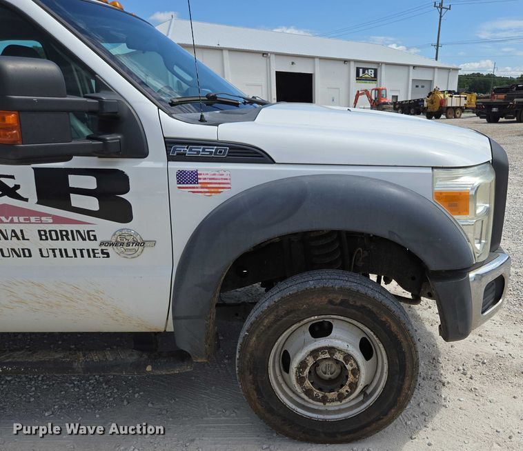 image for item ED2137 2013 Ford F550 Super Duty Crew Cab flatbed truck