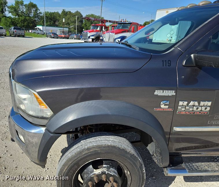 image for item ED2138 2016 Dodge Ram 5500 Crew Cab flatbed truck