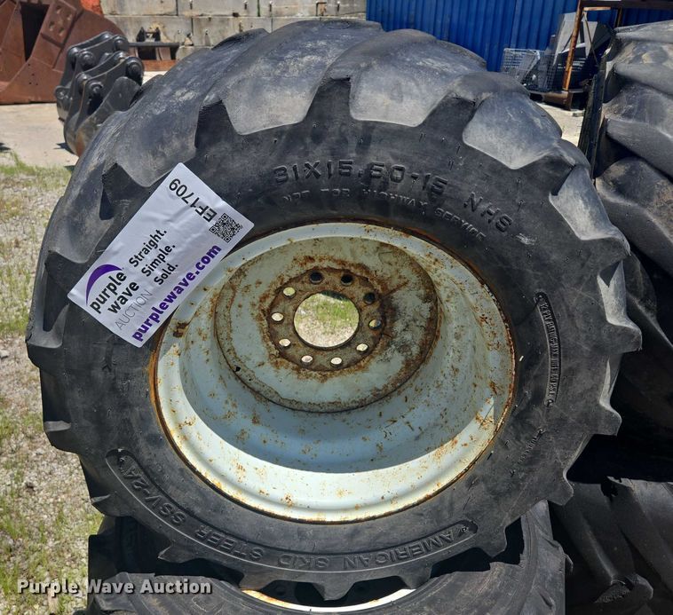 image for item EF1709 (6) 31x15.50-14 tires and wheels
