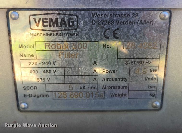 image for item EF1722 Reiser Vemag Robot 500 vacuum filler