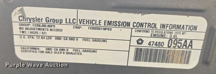 image for item EF1776 2015 Chrysler 200 S 