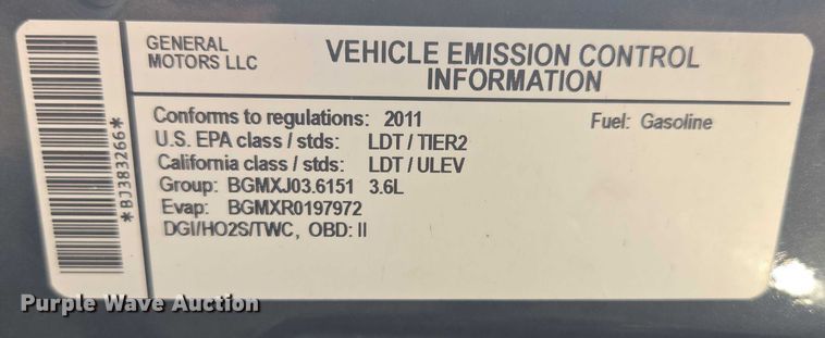 image for item EF1783 2011 Chevrolet Traverse SUV