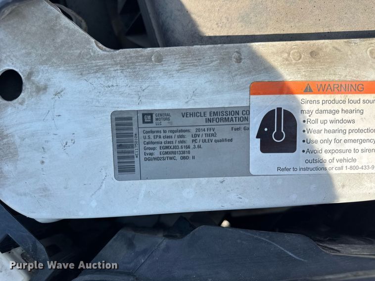 image for item EF2085 2014 Chevrolet Impala Police Cruiser 