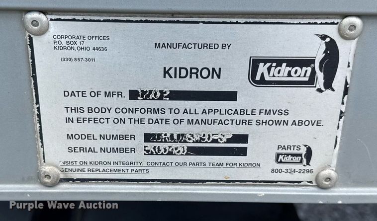 image for item EF2099 2020 International MV607 box truck