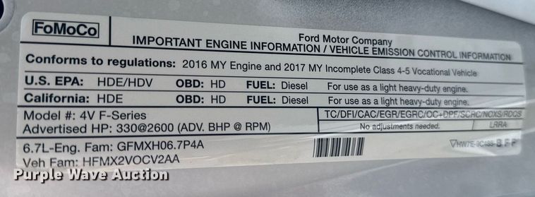 image for item EG5956 2017 Ford F450 Super Duty Crew Cab flatbed truck