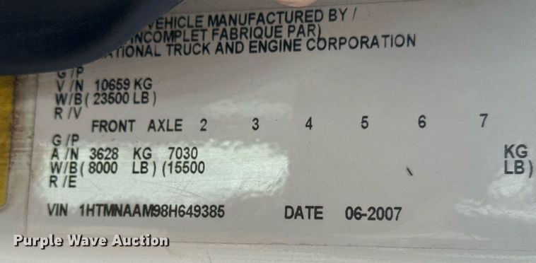 image for item EG5960 2008 International 4300 Ext. Cab flatbed truck