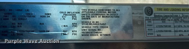 image for item EG5994 2010 Ford E450 delivery truck