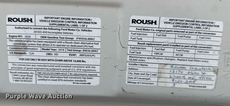 image for item EG6012 2018 Ford E450 Super Duty  refrigerated truck