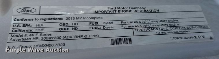 image for item EG6013 2013 Ford F550 Crew Cab flatbed truck