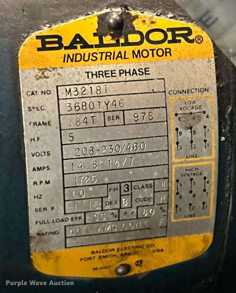 image for item EK8288 Curtis-Toledo CV969R air compressor