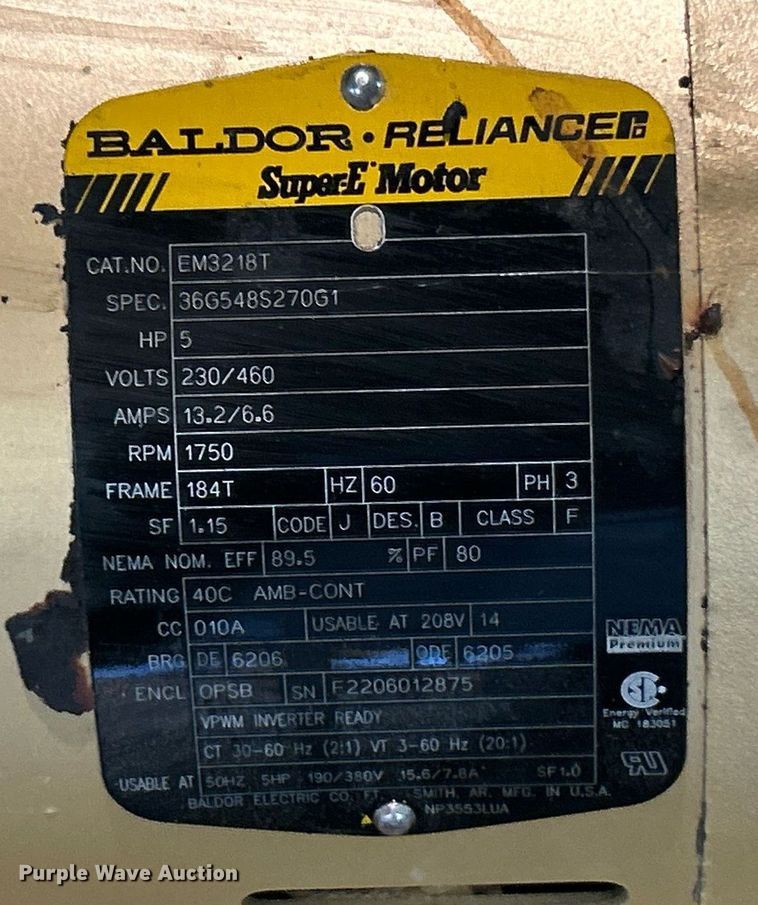 image for item EK8288 Curtis-Toledo CV969R air compressor