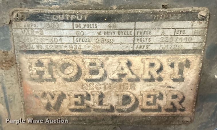image for item EK8289 Hobart RS-304 welder