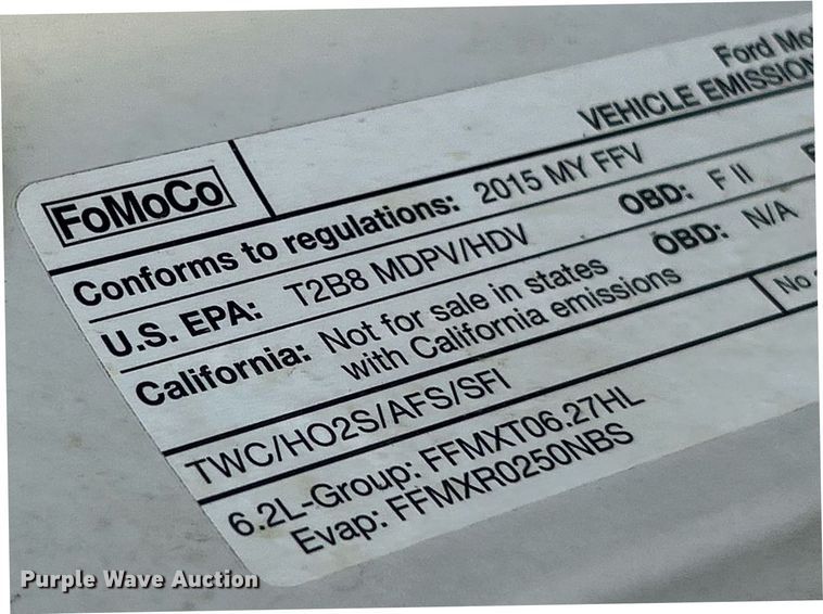 image for item EK8307 2015 Ford F250 Super Duty XL SuperCab pickup truck cab and chassis