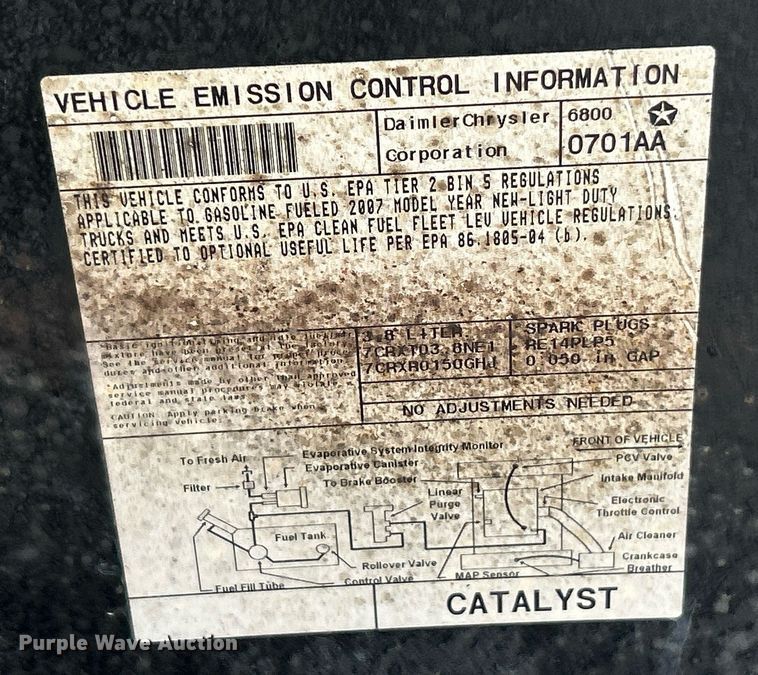 image for item EK8308 2007 Jeep Wrangler SUV