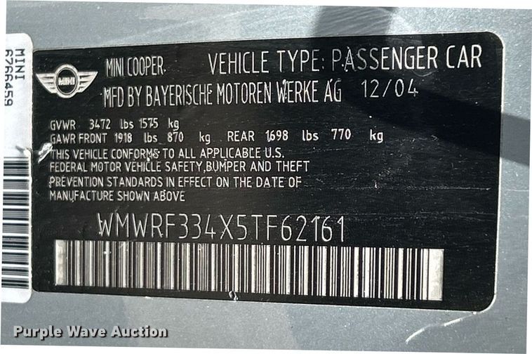 image for item EK8310 2005 Mini Cooper convertible