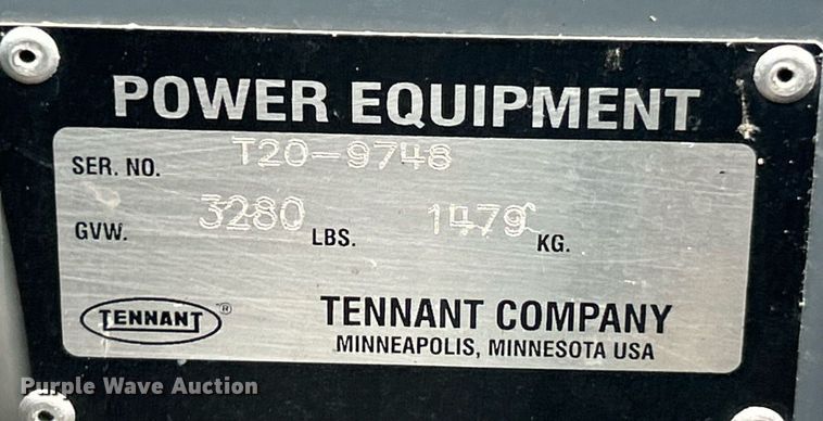 image for item EK8333 Tennant T20 floor scrubber