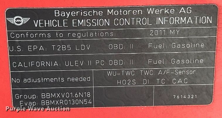 image for item EK8344 2011 Mini Cooper S 